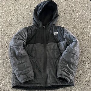 The North Face Kids Black and Gray Puffer Jacket
